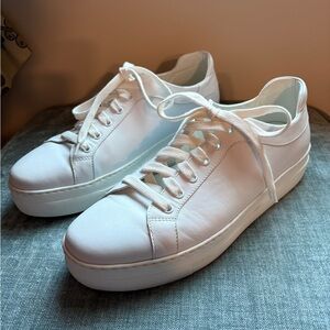 M. Gemi The Palestra Alta White Leather Sneakers